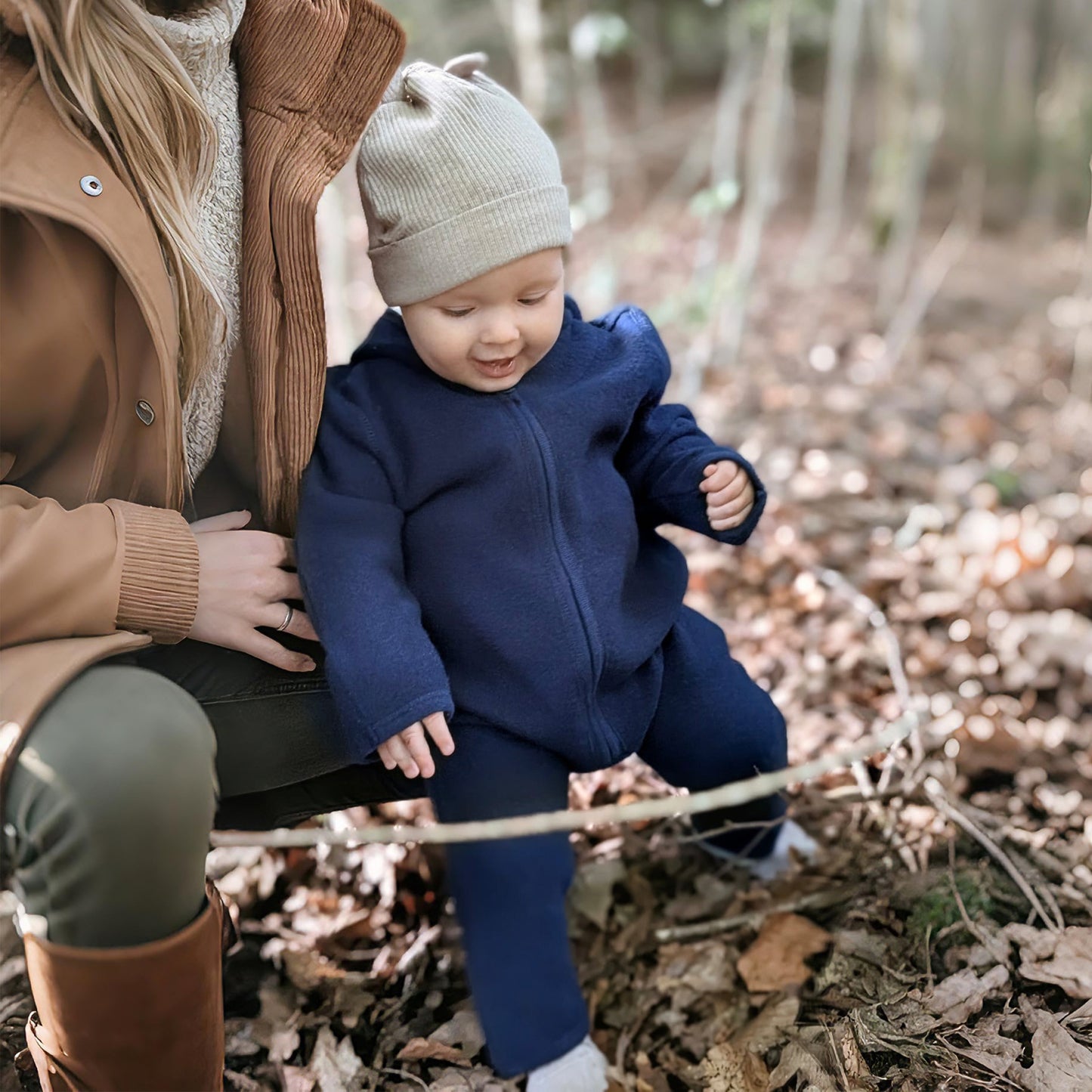 Petinard Label® Baby Wollfleech-Overall Wollwalk aus Australischer Merino Schurwolle mit Reißverschluss für Kleinkind und Baby | RWS & OEKO-TEX 100 zertifiziertes Material | Weich, warm & leicht