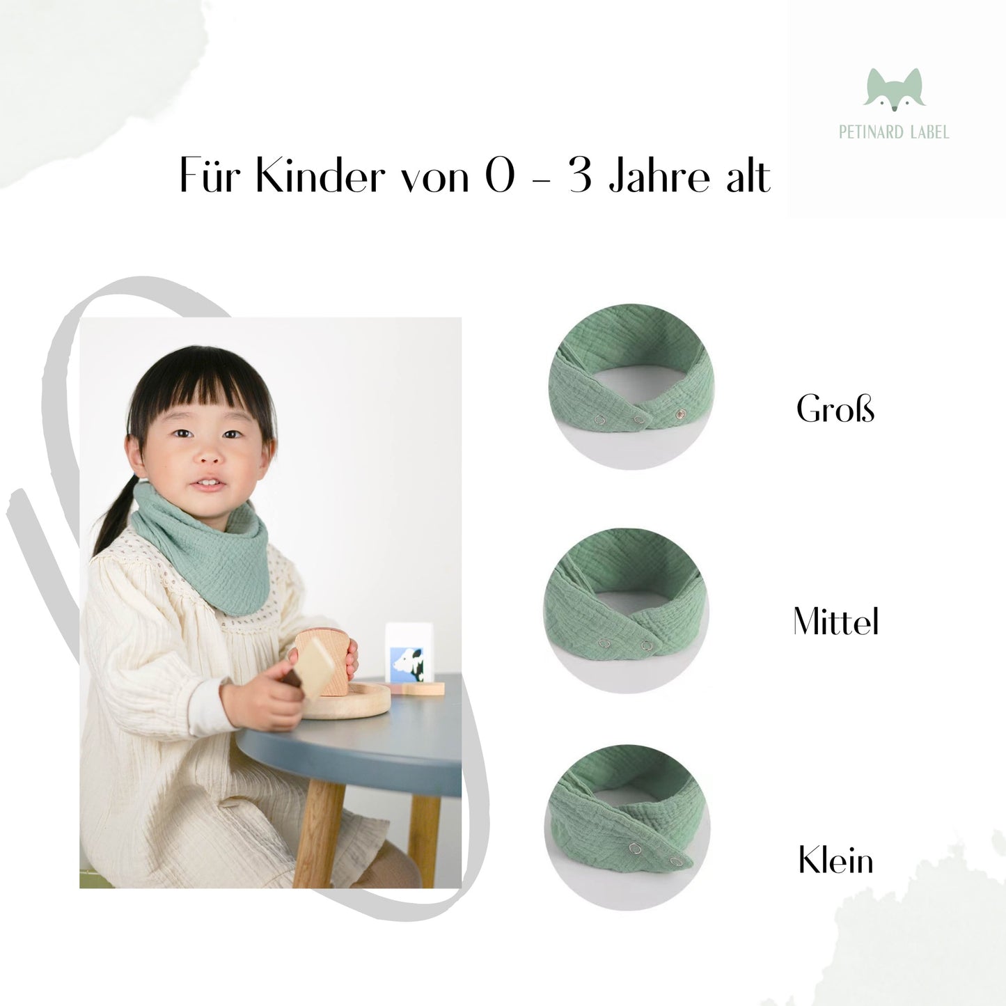 Musselin Multifunktionstuch - Dreieckstuch, Spucktuch, Waschlappen für Baby- und Kleinkinder, 5er Set