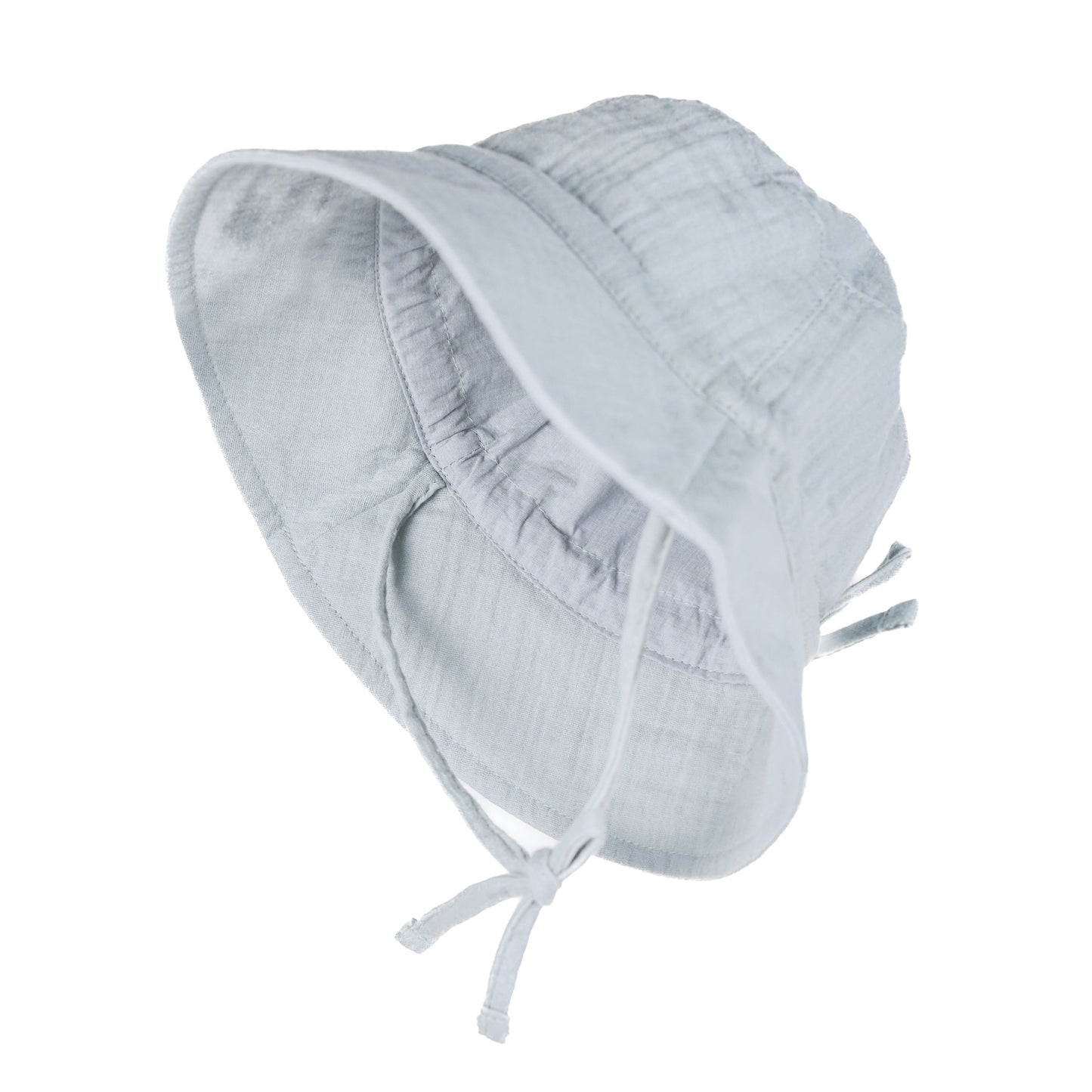 Sonnenhut aus Musselin mit Nackenschutz in Swedish Blue, UV-Schutz UPF 50+, Babys & Kinder Unisex