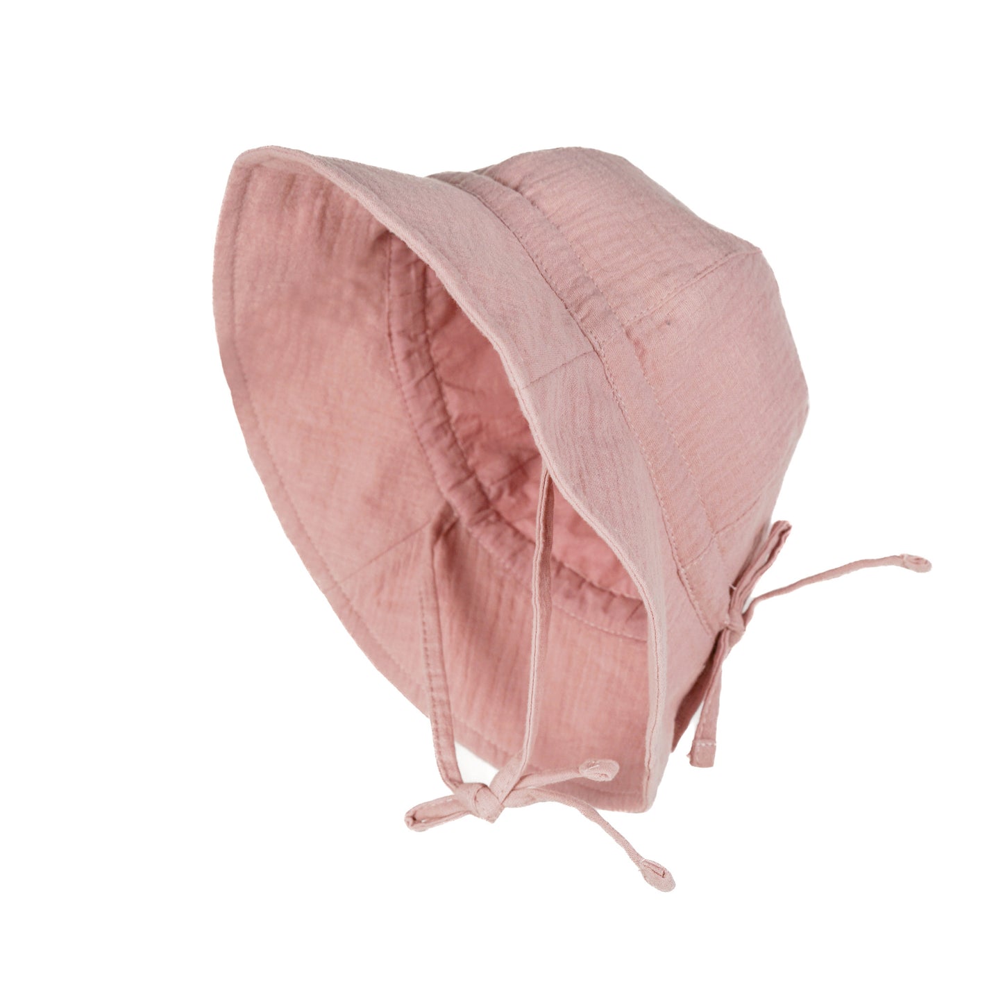 Sonnenhut aus Musselin mit Nackenschutz in Rosa, UV-Schutz UPF 50+, Babys & Kinder Unisex