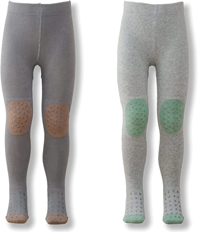 Krabbelstrumpfhose 2er Pack Unisex mit ABS Sohle für das ganze Jahr, Strumpfhose mit Anti Rutsch Noppen