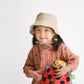 Sonnenhut aus Musselin mit Nackenschutz in Beige/Stein, UV-Schutz UPF 50+, Babys & Kinder Unisex